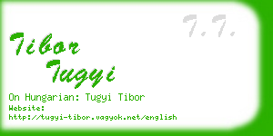 tibor tugyi business card